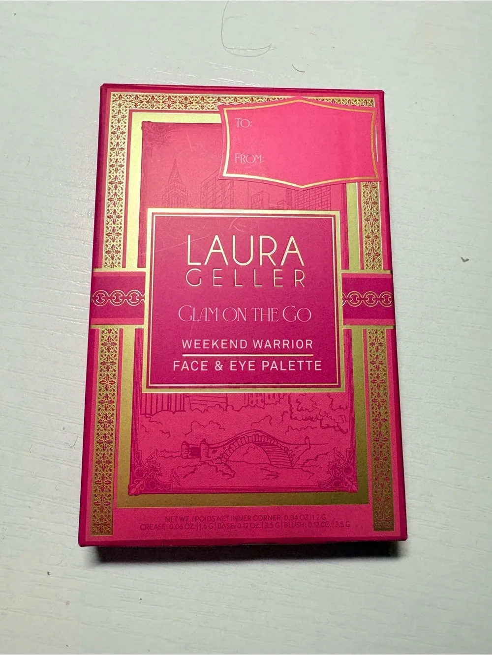 Laura Geller Face & Eye Palette — Hot Pink and Gold Accent
